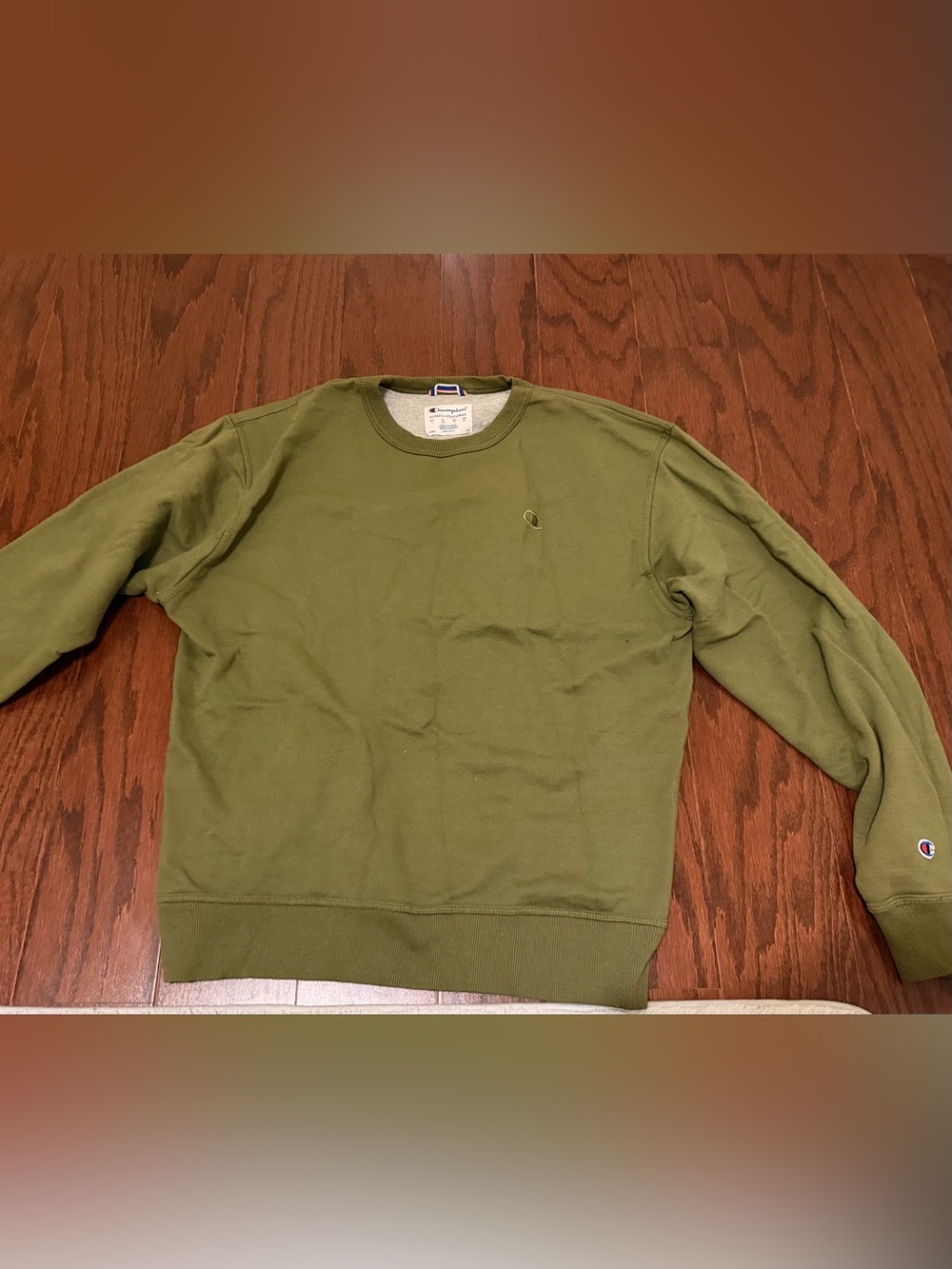 Champion olive green crewneck sweatshirt